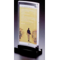 Tall Custom Curved Lucite Award w/ Black Base